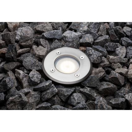 Nordlux - Iluminação para caminho de acesso exterior PATO 1xGU10/35W/230V IP65 cromado mate redondo