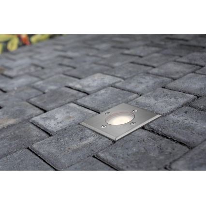 Nordlux - Iluminação para caminho de acesso exterior PATO 1xGU10/35W/230V IP65 cromado mate angular