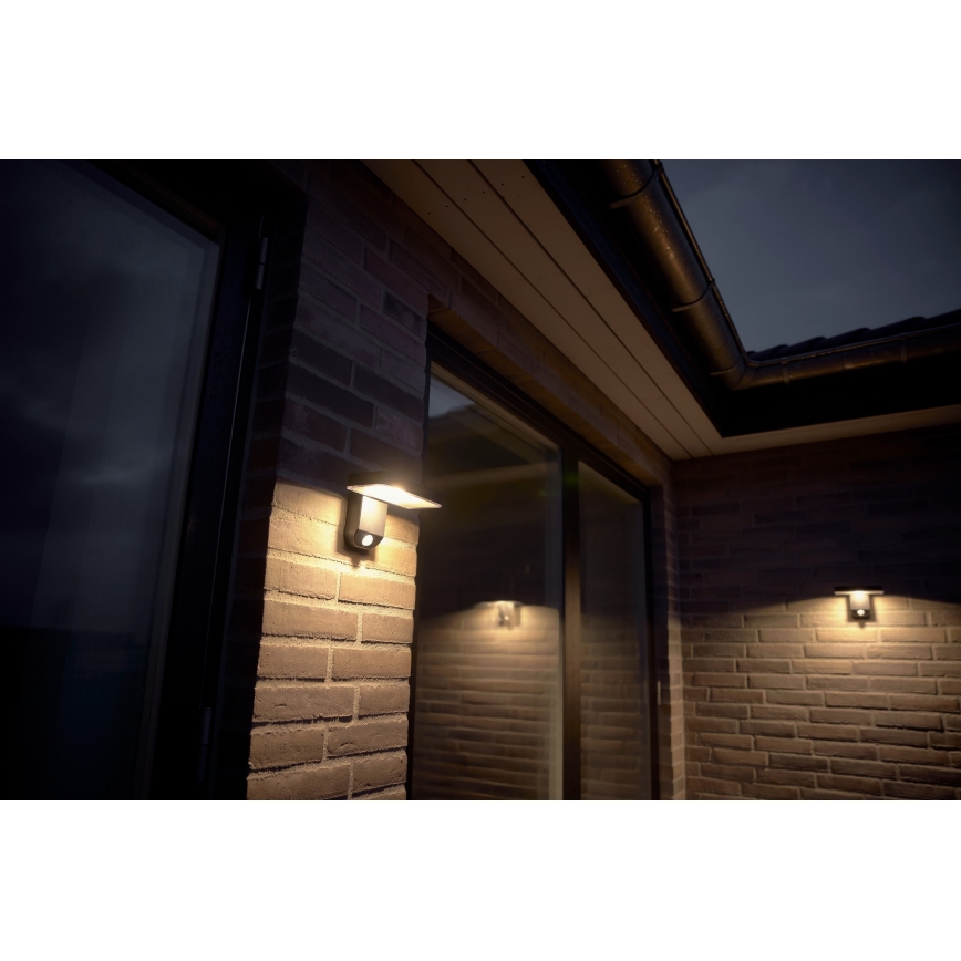 Nordlux - Iluminação solar de parede LED com sensor RICA LED/5W/3,7V IP44 2200 mAh angular