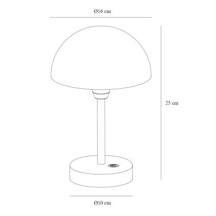 Nordlux - Lâmpada de mesa exterior recarregável LED regulável ELLEN LED/2,8W/3,7V IP44 verde
