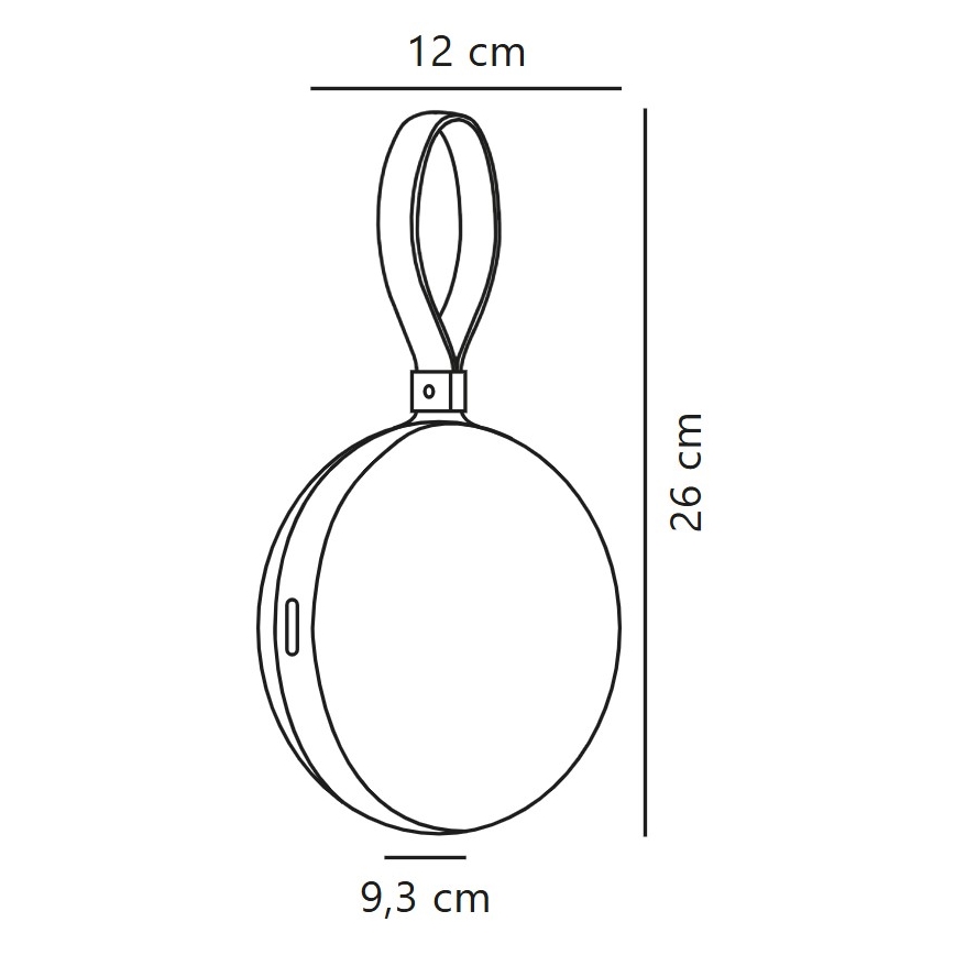 Nordlux - Lâmpada portátil recarregável LED/1W/3,7V IP54 1500 mAh amarela
