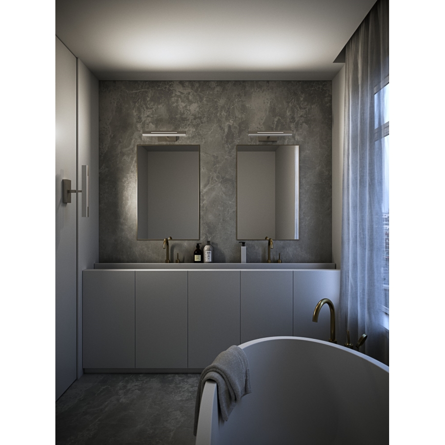 Nordlux - Iluminação de espelho para banheiro LED regulável OTIS LED/14W/230V IP44 40 cm prata