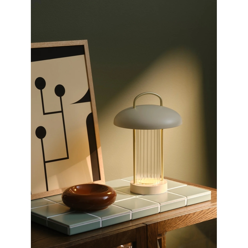 Nordlux - Lâmpada de Mesa Tátil Recarregável LED Dimerizável MIRANO LED/3W/3,7V bege