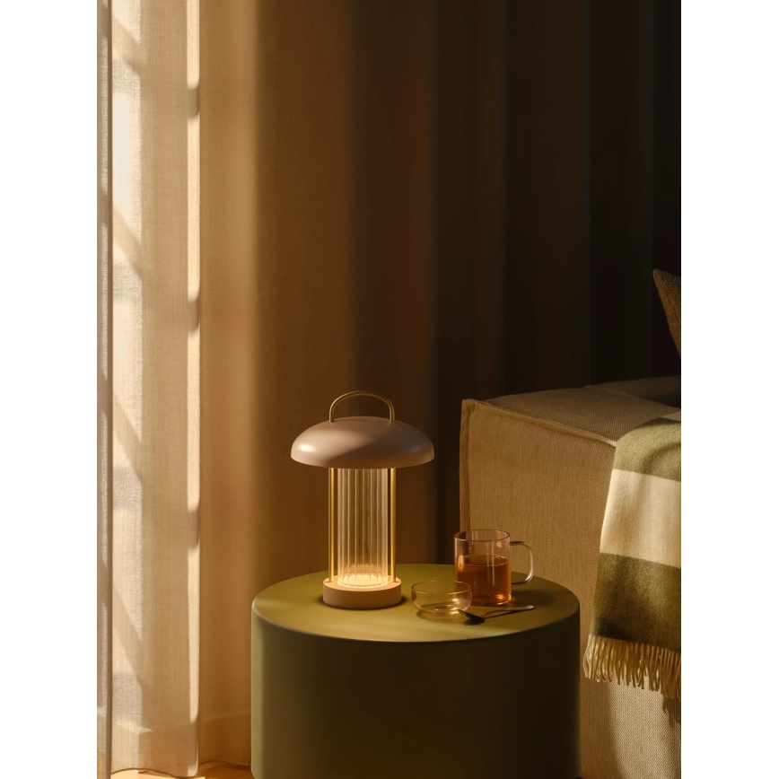 Nordlux - LED Candeeiro de mesa tátil recarregável dimerizável MIRANO LED/3W/3,7V rosa