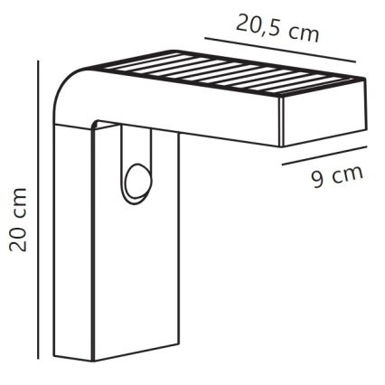 Nordlux - Luminária de parede solar LED com sensor ALYA LED/5W/3,7V IP44 2200 mAh