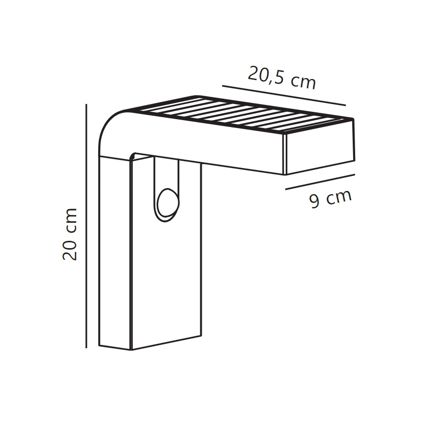 Nordlux - Luminária de parede solar LED com sensor ALYA LED/5W/3,7V IP44 2200 mAh