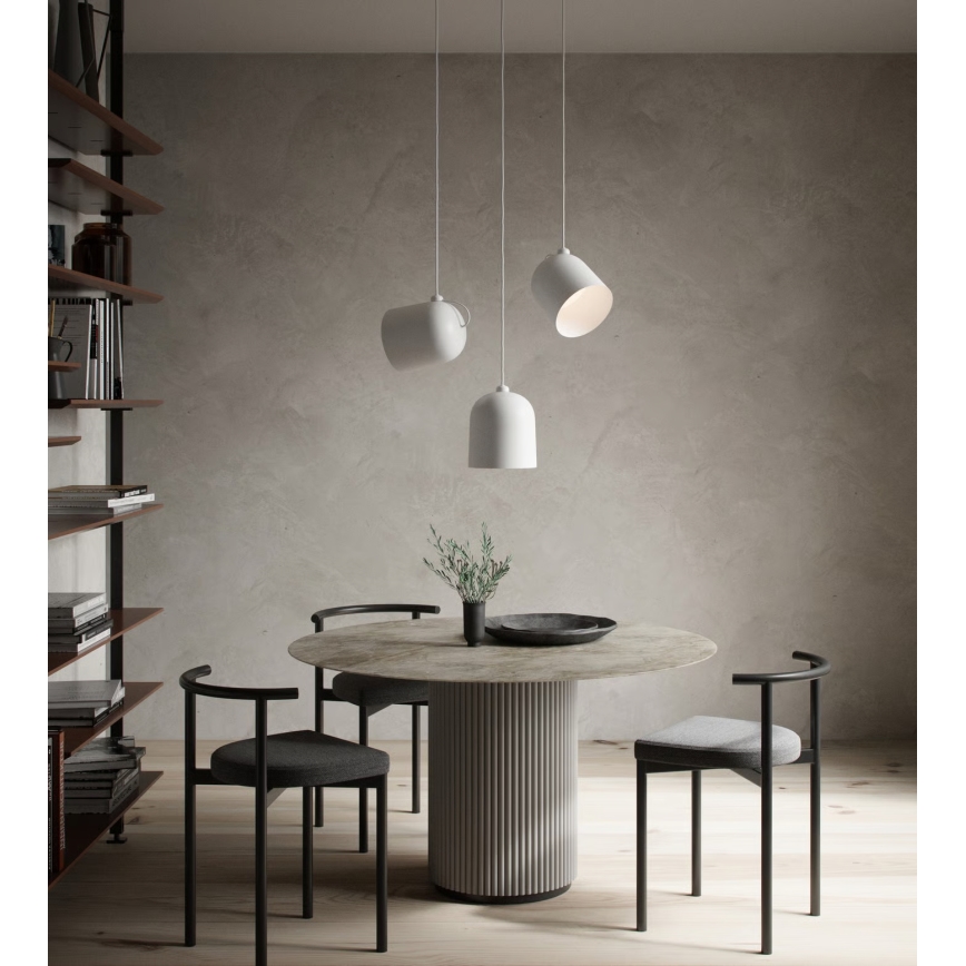 Nordlux - Lustre suspenso com cabo ANGLE 1xE27/25W/230V branco