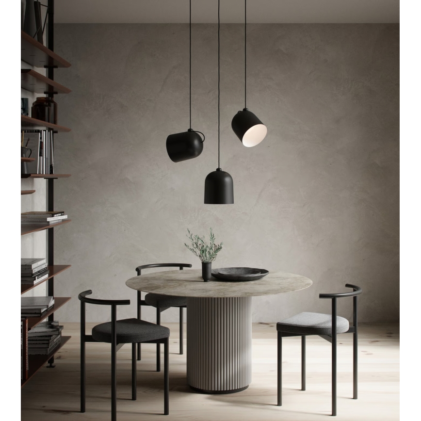 Nordlux - Lustre suspenso por cabo ANGLE 1xE27/25W/230V preto