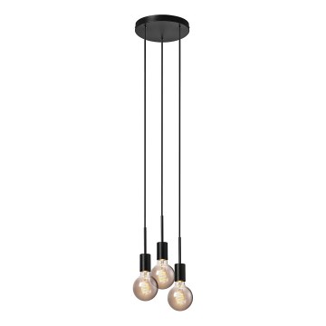 Nordlux - Lustre suspenso por cabo PACO 3xE27/25W/230V preto