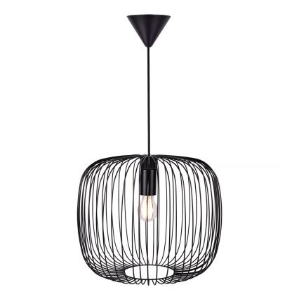 Nordlux - Pendente BERONI em cabo 1xE27/60W/230V, preto, Ø 40 cm