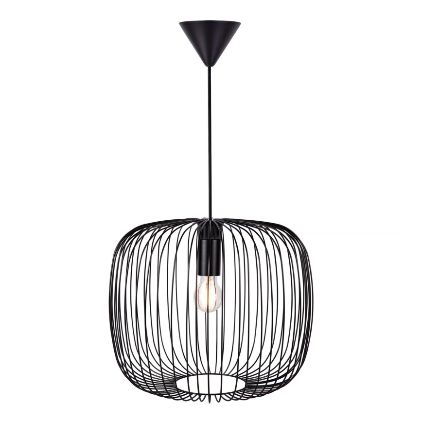 Nordlux - Pendente BERONI em cabo 1xE27/60W/230V, preto, Ø 40 cm