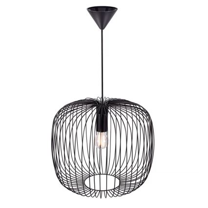 Nordlux - Pendente BERONI em cabo 1xE27/60W/230V, preto, Ø 40 cm
