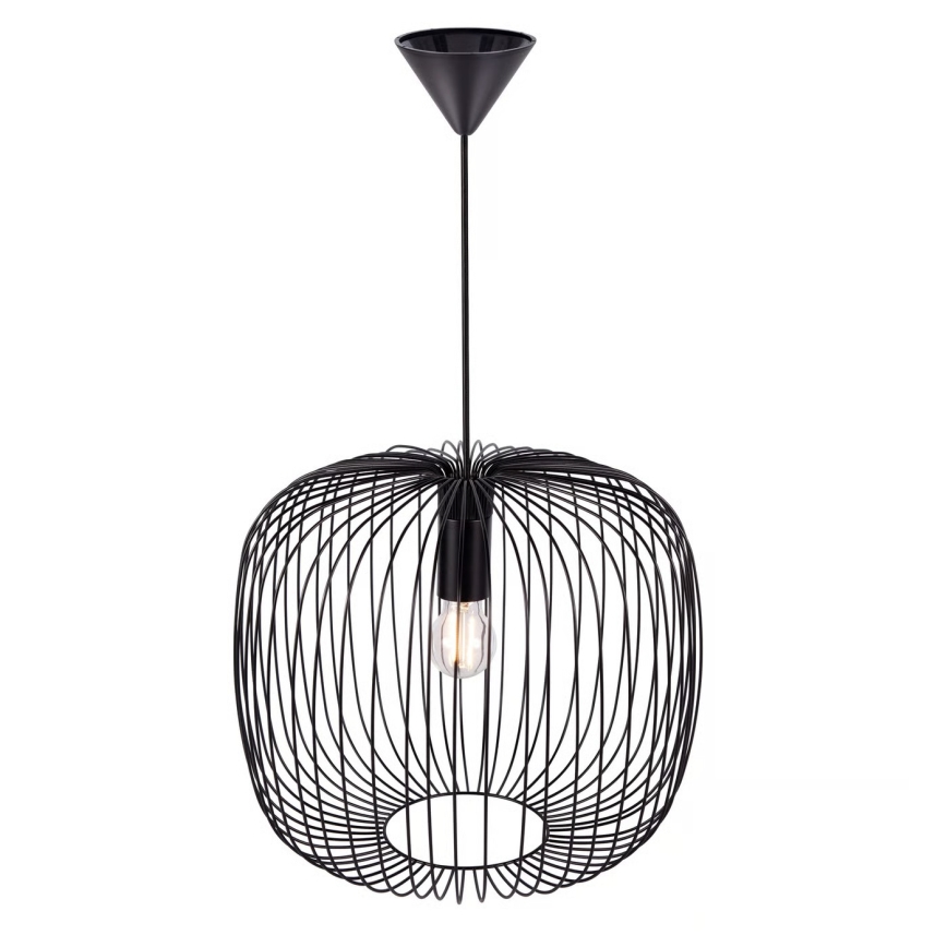 Nordlux - Pendente BERONI em cabo 1xE27/60W/230V, preto, Ø 40 cm
