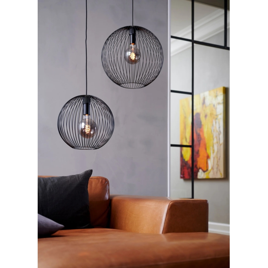 Nordlux - Pendente em cabo BERONI 1xE27/60W/230V preto