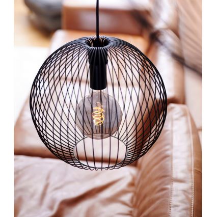 Nordlux - Pendente em cabo BERONI 1xE27/60W/230V preto