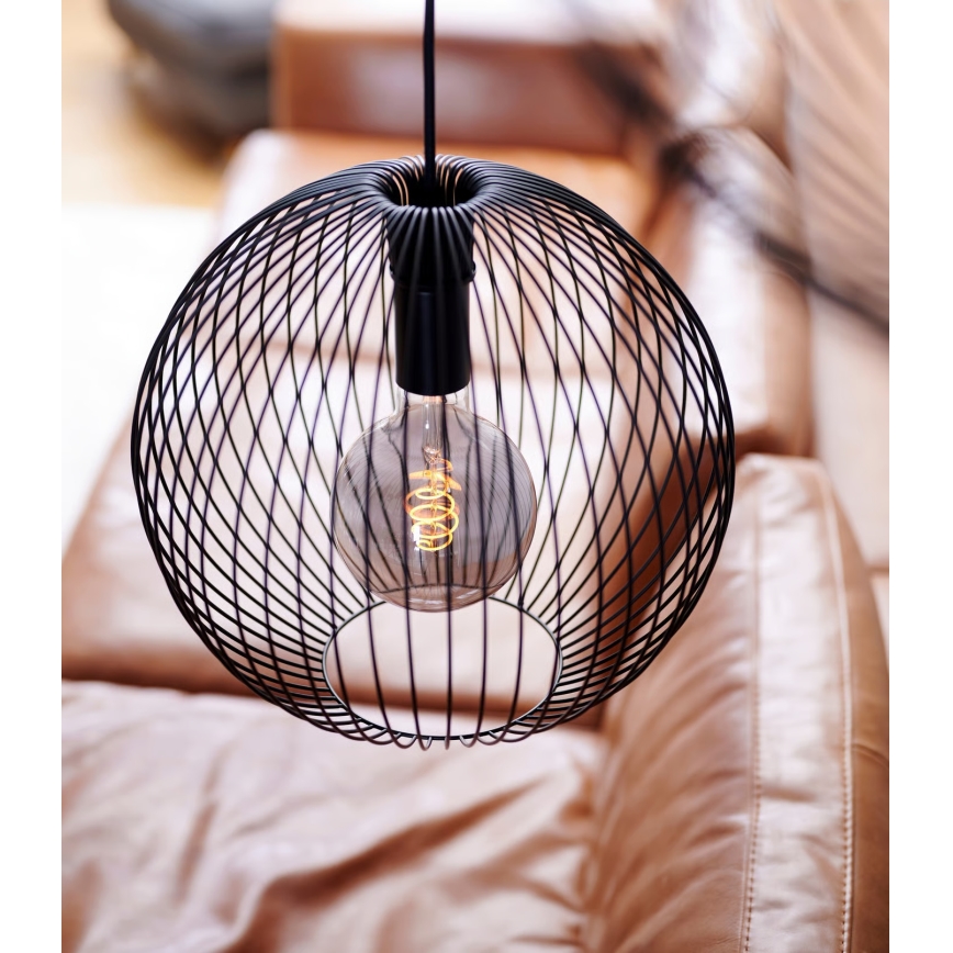 Nordlux - Pendente em cabo BERONI 1xE27/60W/230V preto