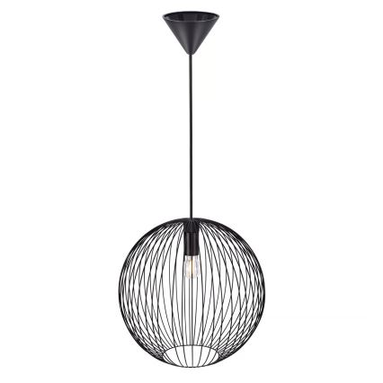 Nordlux - Pendente em cabo BERONI 1xE27/60W/230V preto