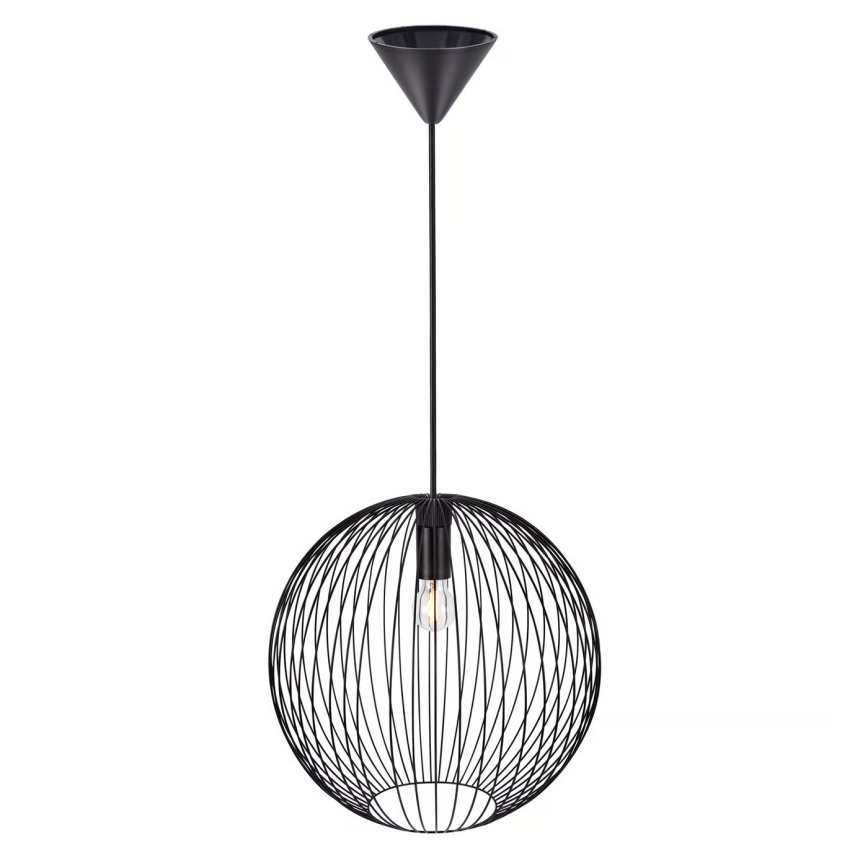 Nordlux - Pendente em cabo BERONI 1xE27/60W/230V preto