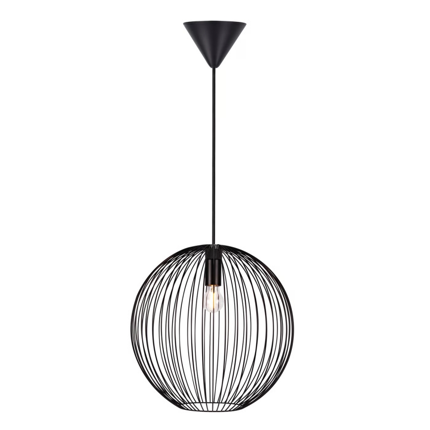 Nordlux - Pendente em cabo BERONI 1xE27/60W/230V preto