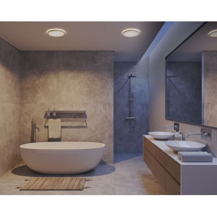 Nordlux - Luminária de tecto LED dimerizável para casa de banho OJA LED/14,5W/230V 3000/4000K IP54 Ø 30 cm