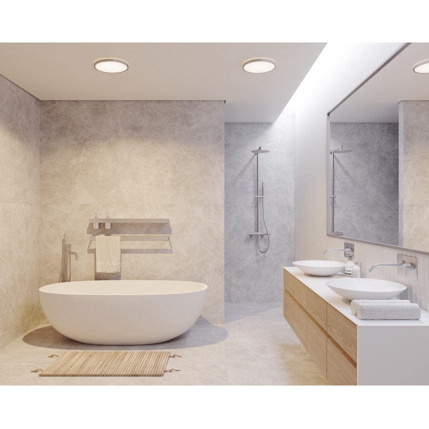 Nordlux - Luminária de tecto LED dimerizável para casa de banho OJA LED/14,5W/230V 3000/4000K IP54 Ø 30 cm