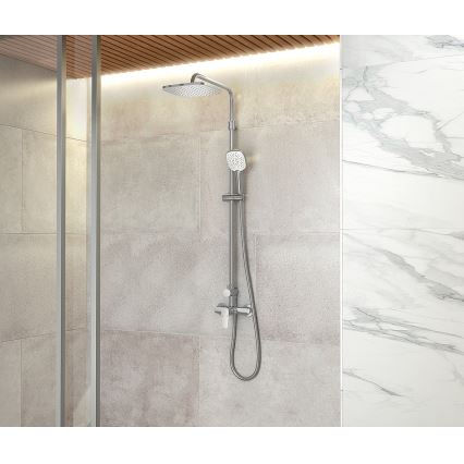 Novaservis - Conjunto de chuveiro com torneira METALIA ECO cromado brilhante