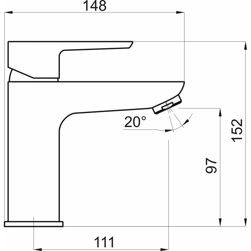 Novaservis - Torneira do lavatório METALIA ECO 15,2 cm cromado brilhante