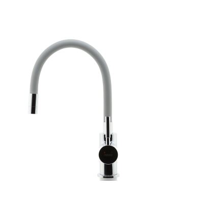 Novaservis - Torneira para lava-loiça com braço flexível cromado brilhante/cinzento