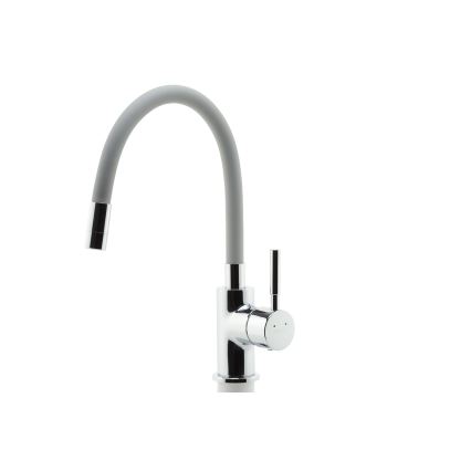 Novaservis - Torneira para lava-loiça com braço flexível cromado brilhante/cinzento