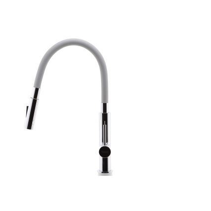 Novaservis - Torneira para lava-loiça com braço flexível cromado brilhante/cinzento
