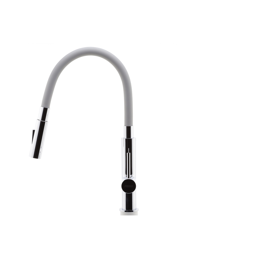 Novaservis - Torneira para lava-loiça com braço flexível cromado brilhante/cinzento