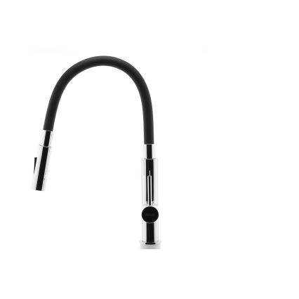 Novaservis - Torneira para lava-loiça com braço flexível cromado brilhante/preto