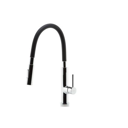 Novaservis - Torneira para lava-loiça com braço flexível cromado brilhante/preto