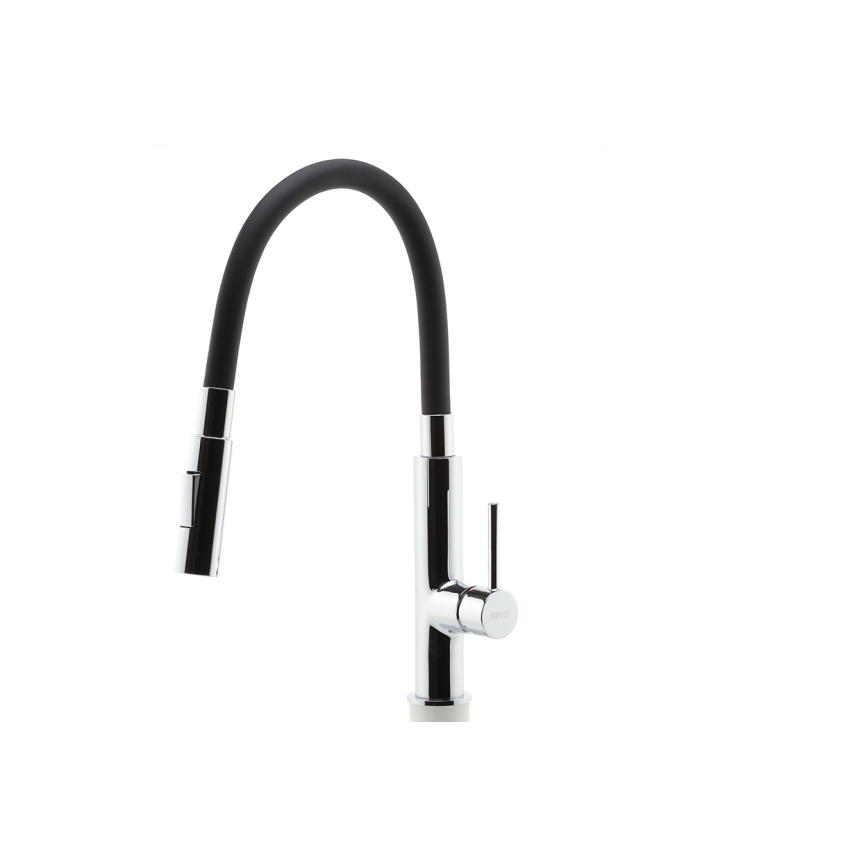 Novaservis - Torneira para lava-loiça com braço flexível cromado brilhante/preto