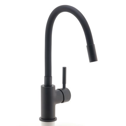 Novaservis - Torneira para lava-loiça com braço flexível mate preto