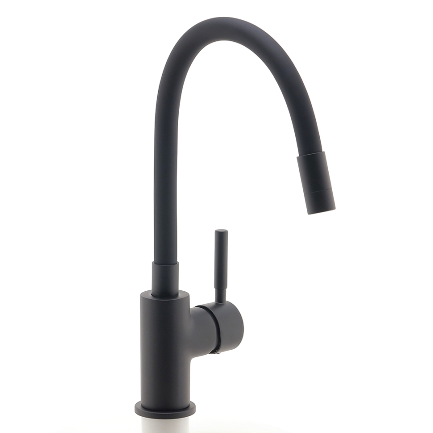 Novaservis - Torneira para lava-loiça com braço flexível mate preto