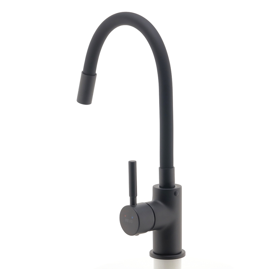 Novaservis - Torneira para lava-loiça com braço flexível mate preto