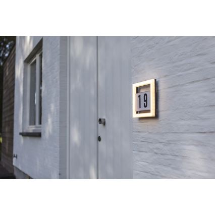 Número de casa LED ALICE LED/13W/230V IP44 3000K antracite