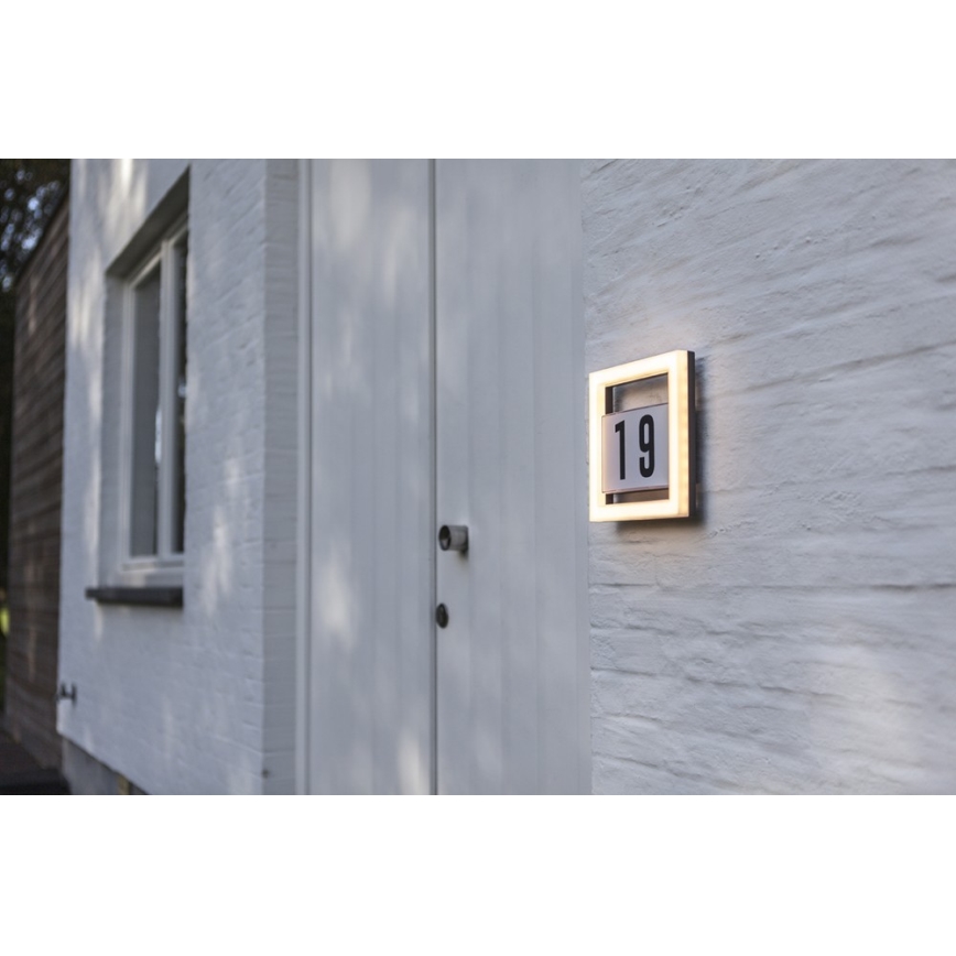 Número de casa LED ALICE LED/13W/230V IP44 3000K antracite