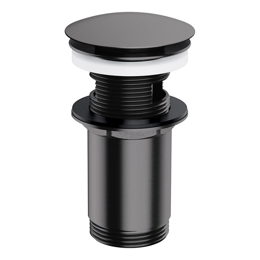 OMNIRES A706AT - Válvula de drenagem CLICK-CLACK diâmetro 6,6 cm escovado antracite