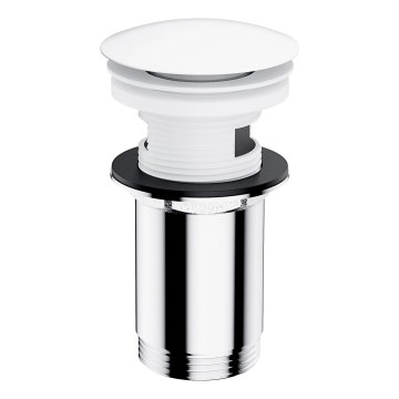 OMNIRES A706BM - Válvula de drenagem CLICK-CLACK diâmetro 6,6 cm branco mate