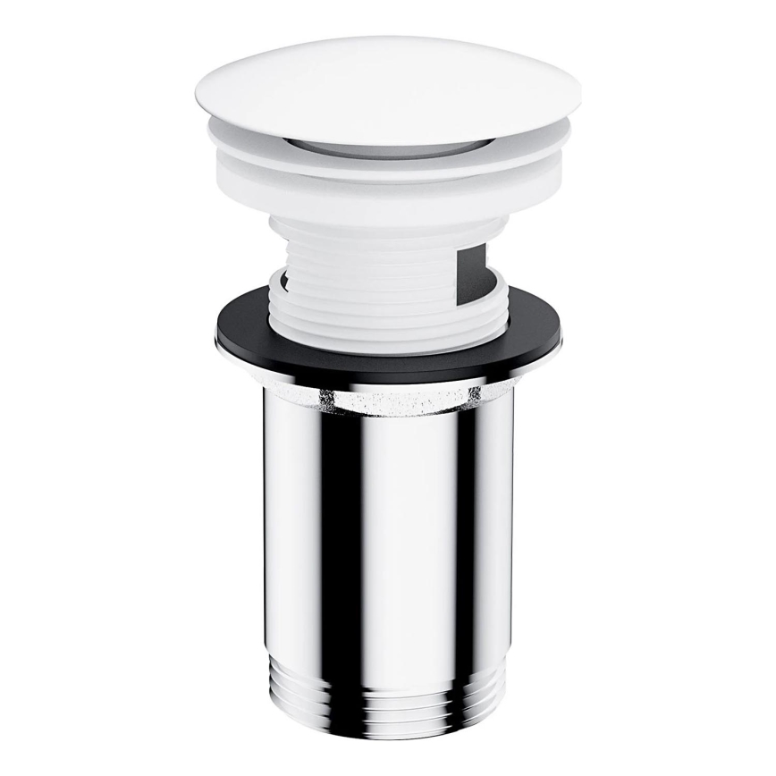 OMNIRES A706BM - Válvula de drenagem CLICK-CLACK diâmetro 6,6 cm branco mate