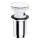 OMNIRES A706BM - Válvula de drenagem CLICK-CLACK diâmetro 6,6 cm branco mate