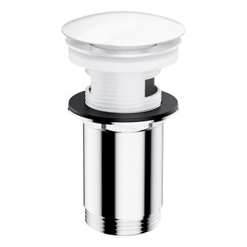 OMNIRES A706BP - Válvula de drenagem CLICK-CLACK diâmetro 6,6 cm branco brilhante