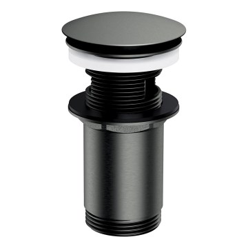 OMNIRES A706GR - Válvula de drenagem CLICK-CLACK diâmetro 6,6 cm escovado grafite