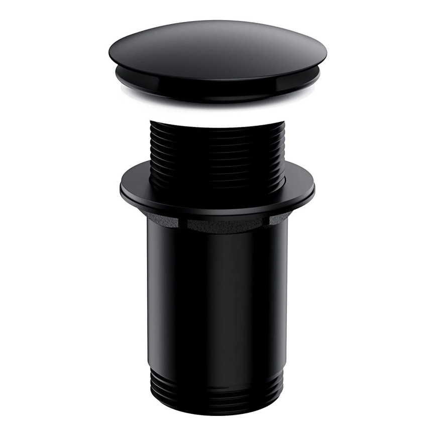 OMNIRES A716BL - Válvula de drenagem CLICK-CLACK diâmetro 6,6 cm semi-mate preto