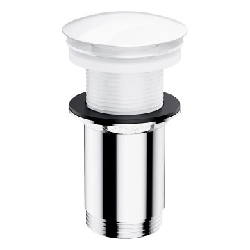 OMNIRES A716BP - Válvula de drenagem CLICK-CLACK diâmetro 6,6 cm branco brilhante
