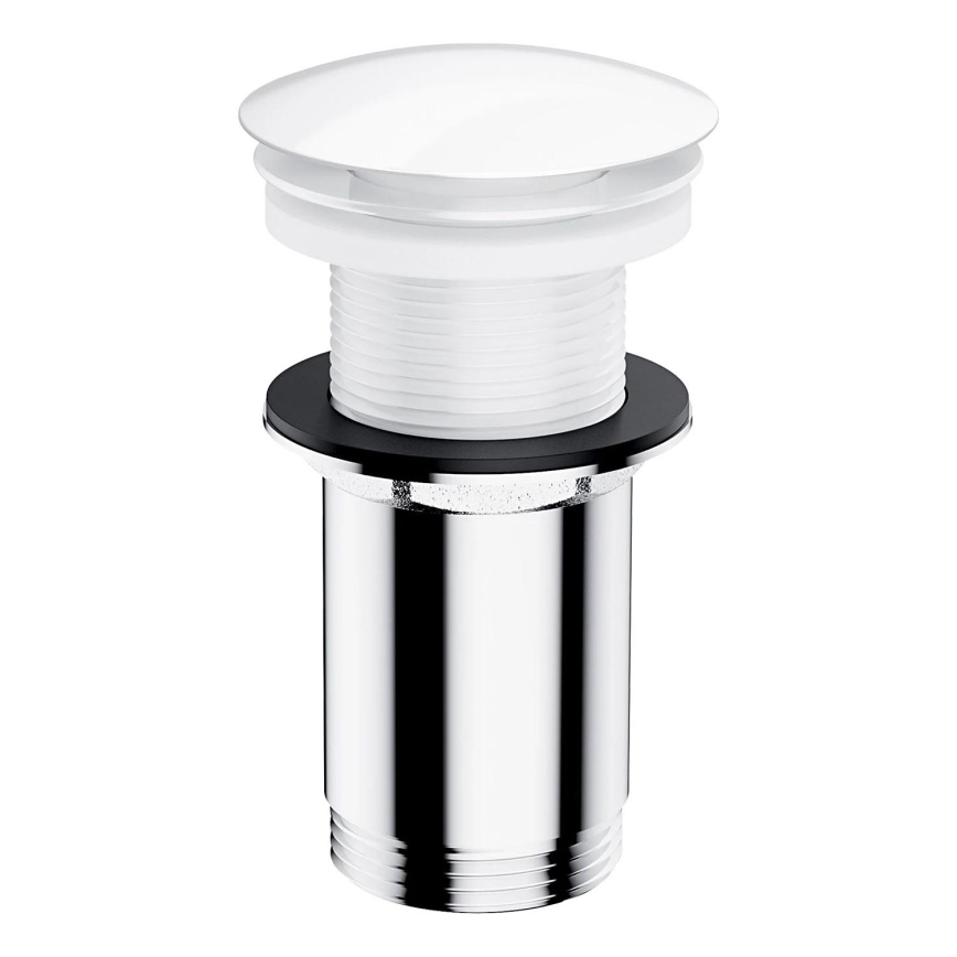 OMNIRES A716BP - Válvula de drenagem CLICK-CLACK diâmetro 6,6 cm branco brilhante