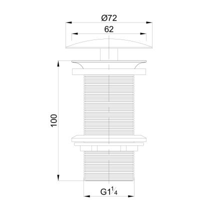 OMNIRES A82CR - Válvula de drenagem DRAIN diâmetro 7,2 cm cromado brilhante
