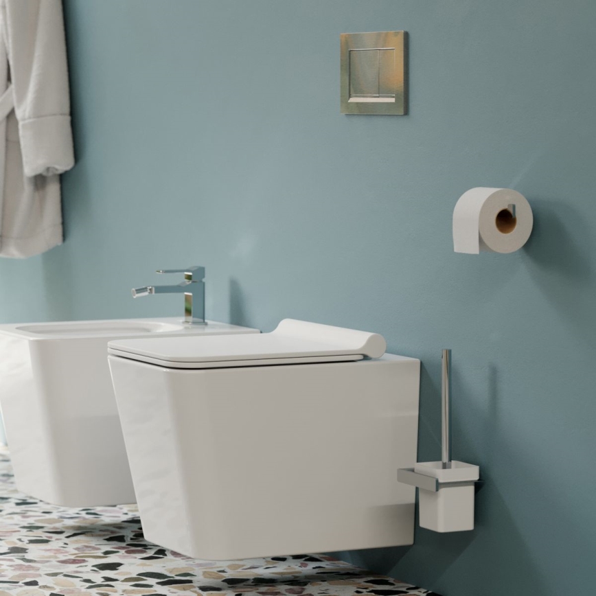 OMNIRES BOSTONDEBP - Assento de sanita SoftClose BOSTON duroplast/branco brilhante